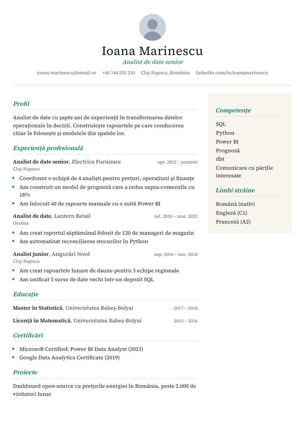 Șablon CV Elegant